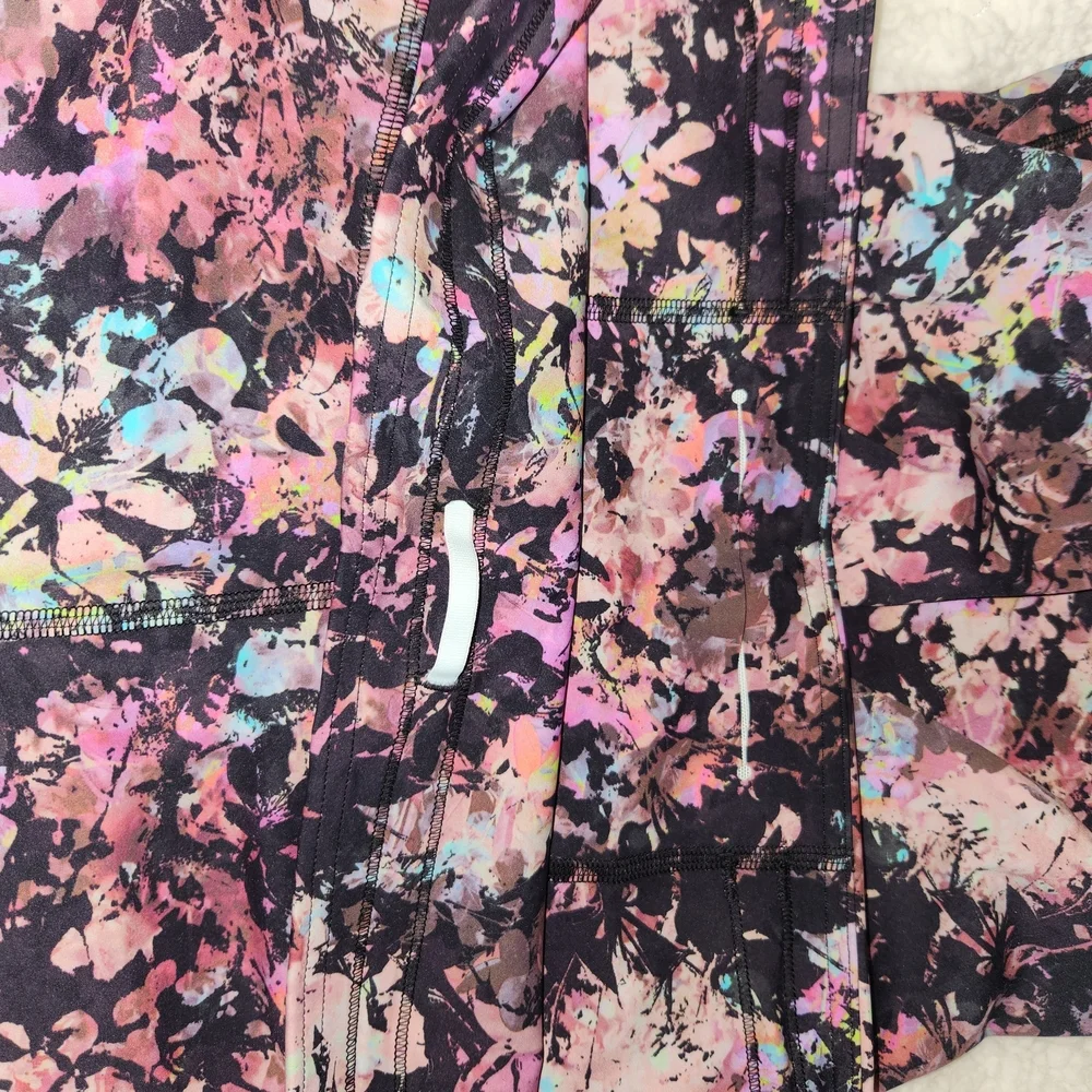 lululemon athletica Multicolor Purple & Pink Floral Print Leggings
